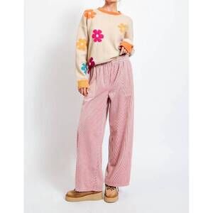 NEW LITTLE SECRET OF MINE wide leg corduroy pants in blush crush